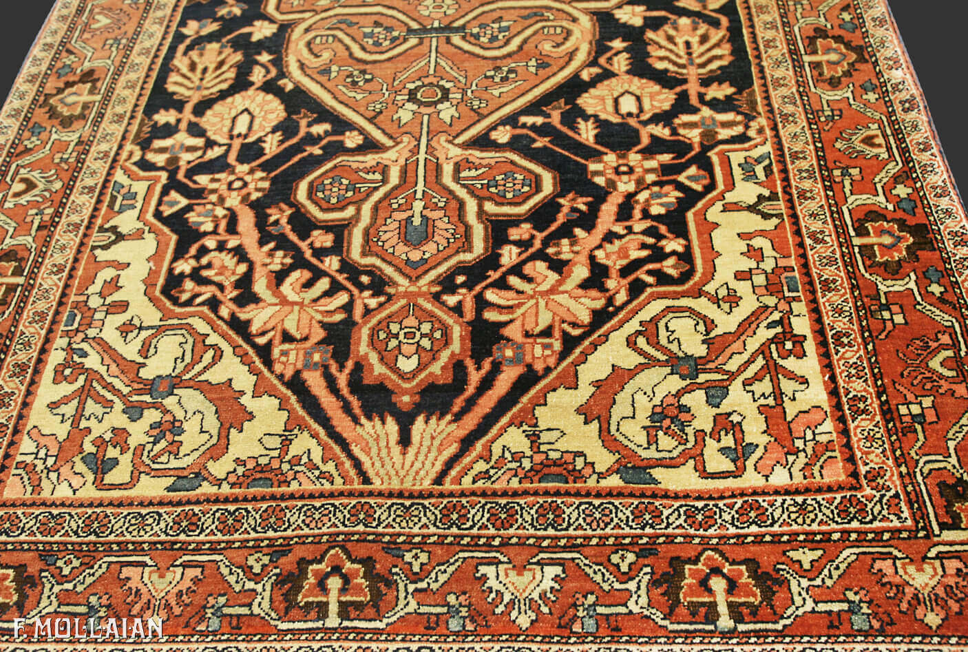 Antique Persian Heriz Rug (230x130 cm)